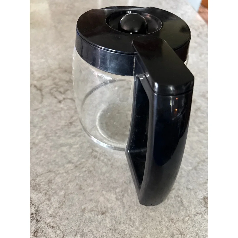 Cuisinart 12 Cup Glass Carafe Replacement Black Handle Lid Coffee Maker Part